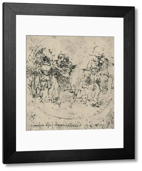 Framed Print : The Unmasking of Envy, c1480 (1945). Artist: Leonardo da Vinci Framed Print : The Unmasking of Envy, c1480 (1945). Artist: Leonardo da Vinci