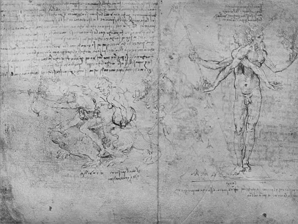 Allegories of Pleasure and Pain and of Envy, c1480 (1945). Artist: Leonardo da Vinci