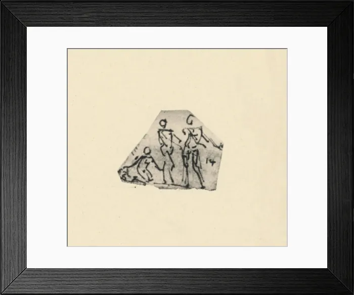 Framed Print : Sketch of Three Figures, c1480 (1945). Artist: Leonardo da Vinci Framed Print : Sketch of Three Figures, c1480 (1945). Artist: Leonardo da Vinci