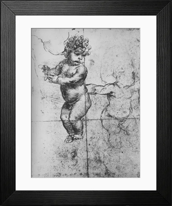 Framed Print : Studies of Infants, c1480 (1945). Artist: Leonardo da Vinci Framed Print : Studies of Infants, c1480 (1945). Artist: Leonardo da Vinci