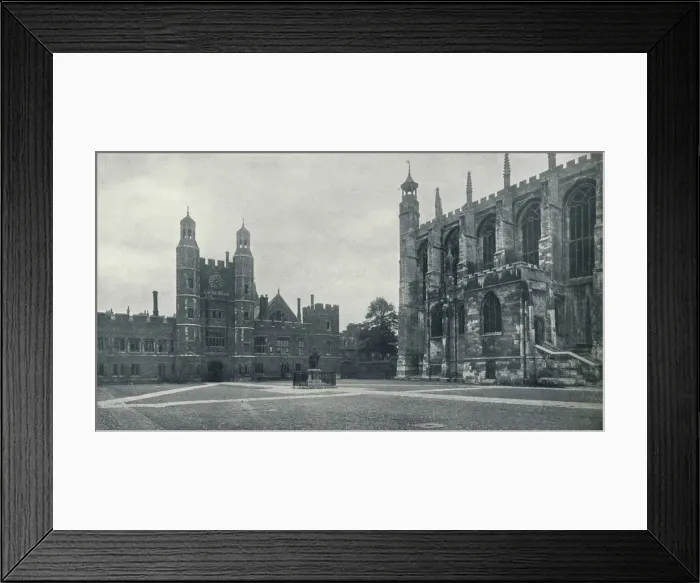Framed Print : School Yard and Chapel, 1926 Framed Print : School Yard and Chapel, 1926