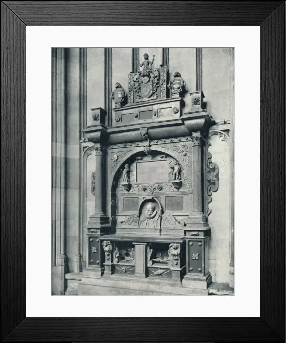 Framed Print : Provost Murrays Tomb (1624) at the East End of Chapel, 1926 Framed Print : Provost Murrays Tomb (1624) at the East End of Chapel, 1926