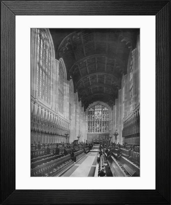 Framed Print : The Chapel, before the removal of the stall Canopies, 1926 Framed Print : The Chapel, before the removal of the stall Canopies, 1926