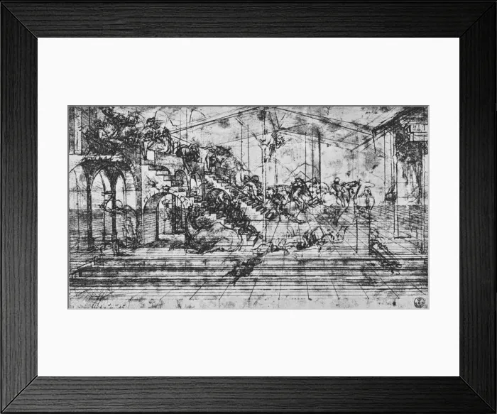 Framed Print : Study of the Perspective of the Background of the Adoration of the Magi, 1481 (1945). Artist: Leonardo da Vinci Framed Print : Study of the Perspective of the Background of the Adoration of the Magi, 1481 (1945). Artist: Leonardo da Vinci