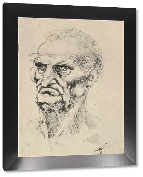 Head of an Old Man Three-Quarters to the Left, c1480 (1945). Artist: Leonardo da Vinci