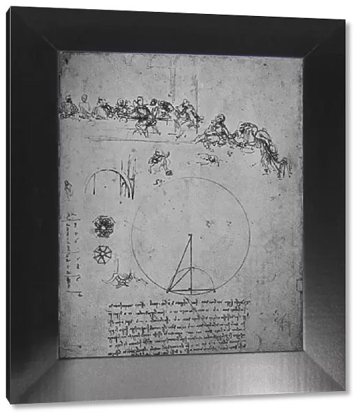 Study for the Last Super and Mathematical Figures and Calculations, c1480 (1945). Artist: Leonardo da Vinci