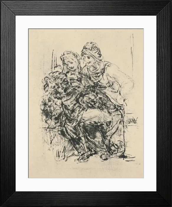 Framed Print : Virgin and Child with St. Anne, c1480 (1945). Artist: Leonardo da Vinci Framed Print : Virgin and Child with St. Anne, c1480 (1945). Artist: Leonardo da Vinci