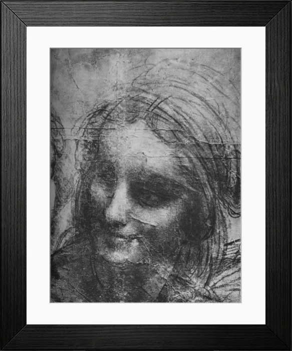 Framed Print : Head of St. Anne - Virgin and Child with St. Anne and Infant St. John, c1480 (1945). Artist: Leonardo da Vinci Framed Print : Head of St. Anne - Virgin and Child with St. Anne and Infant St. John, c1480 (1945). Artist: Leonardo da Vinci