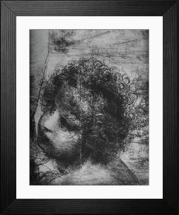 Framed Print : Head of the Infant St. John - Virgin and Child with St. Anne and Infant St. John, c1480 (1945). Artist: Leonardo da Vinci Framed Print : Head of the Infant St. John - Virgin and Child with St. Anne and Infant St. John, c1480 (1945). Artist: Leonardo da Vinci