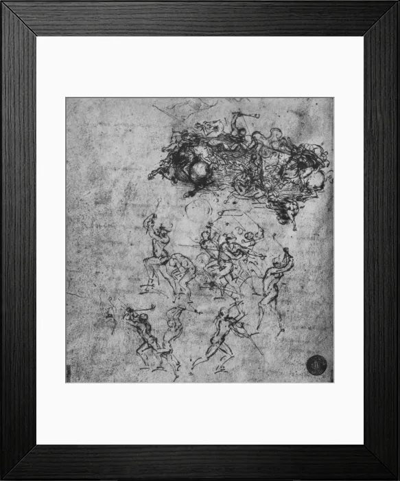 Framed Print : Battle of Horsemen and of Footsoldiers, c1480 (1945). Artist: Leonardo da Vinci Framed Print : Battle of Horsemen and of Footsoldiers, c1480 (1945). Artist: Leonardo da Vinci