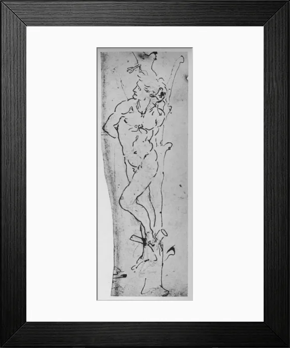 Framed Print : Study for a St. Sebastian, c1480 (1945). Artist: Leonardo da Vinci Framed Print : Study for a St. Sebastian, c1480 (1945). Artist: Leonardo da Vinci