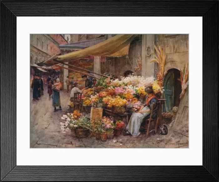 Framed Print : A Stall at the Rialto, Venice, c1900 (1913). Artist: Walter Frederick Roofe Tyndale Framed Print : A Stall at the Rialto, Venice, c1900 (1913). Artist: Walter Frederick Roofe Tyndale