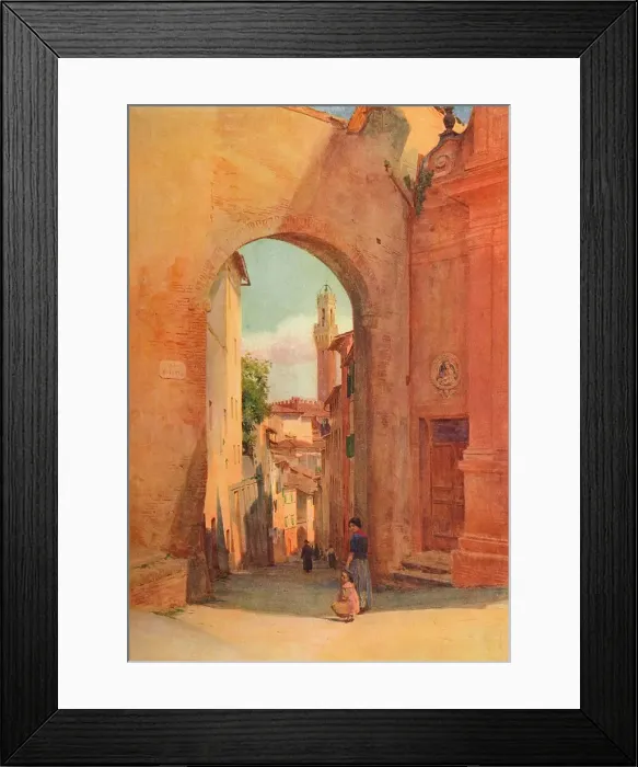 Framed Print : Arco Di S. Giuseppe, Siena, c1900 (1913). Artist: Walter Frederick Roofe Tyndale Framed Print : Arco Di S. Giuseppe, Siena, c1900 (1913). Artist: Walter Frederick Roofe Tyndale