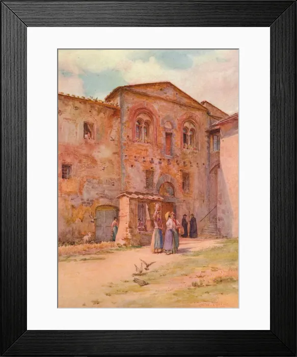 Framed Print : The House of the Provost, San Gimignano, c1900 (1913). Artist: Walter Frederick Roofe Tyndale Framed Print : The House of the Provost, San Gimignano, c1900 (1913). Artist: Walter Frederick Roofe Tyndale