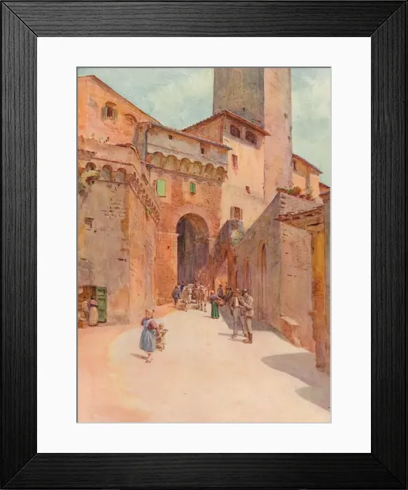 Framed Print : Portone Dei Becci, San Gimignano, c1900 (1913). Artist: Walter Frederick Roofe Tyndale Framed Print : Portone Dei Becci, San Gimignano, c1900 (1913). Artist: Walter Frederick Roofe Tyndale
