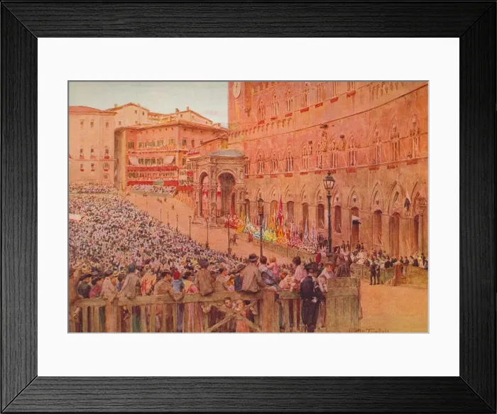 Framed Print : The Palio of Siena, c1900 (1913). Artist: Walter Frederick Roofe Tyndale Framed Print : The Palio of Siena, c1900 (1913). Artist: Walter Frederick Roofe Tyndale