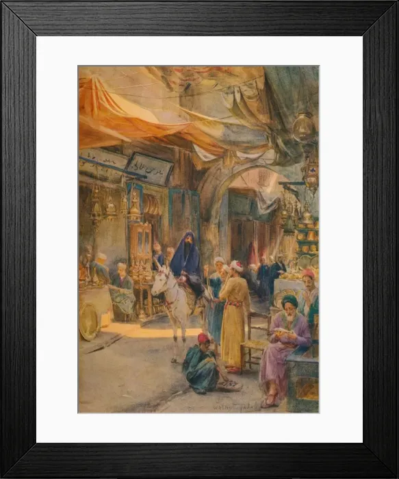Framed Print : The Khan Khalil, Cairo, c1905, (1912). Artist: Walter Frederick Roofe Tyndale Framed Print : The Khan Khalil, Cairo, c1905, (1912). Artist: Walter Frederick Roofe Tyndale