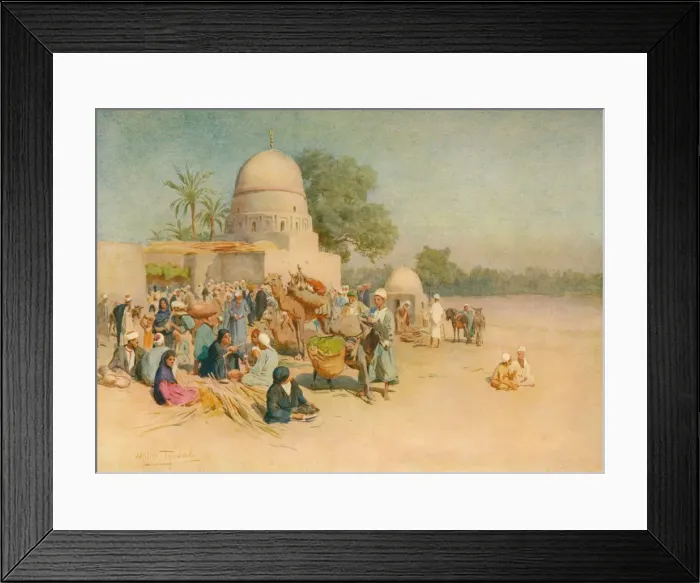 Framed Print : A Market on the Edge of the Desert, c1905, (1912). Artist: Walter Frederick Roofe Tyndale Framed Print : A Market on the Edge of the Desert, c1905, (1912). Artist: Walter Frederick Roofe Tyndale