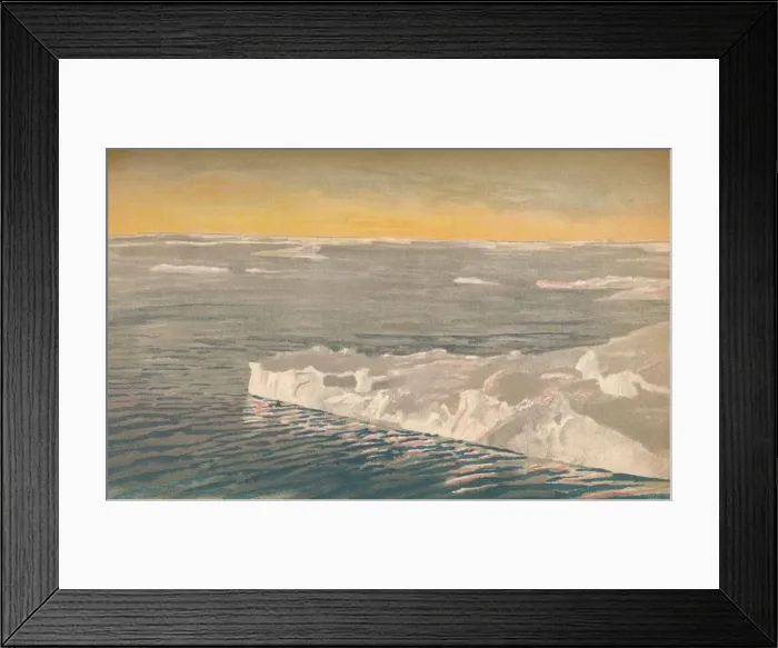 Framed Print : Evening Among the Drift-Ice, 22nd September 1893, (1897). Artist: Fridtjof Nansen Framed Print : Evening Among the Drift-Ice, 22nd September 1893, (1897). Artist: Fridtjof Nansen