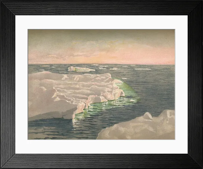 Framed Print : At Sunset, 22nd September 1893. Water-Colour Sketch, 1893, (1897). Artist: Fridtjof Nansen Framed Print : At Sunset, 22nd September 1893. Water-Colour Sketch, 1893, (1897). Artist: Fridtjof Nansen