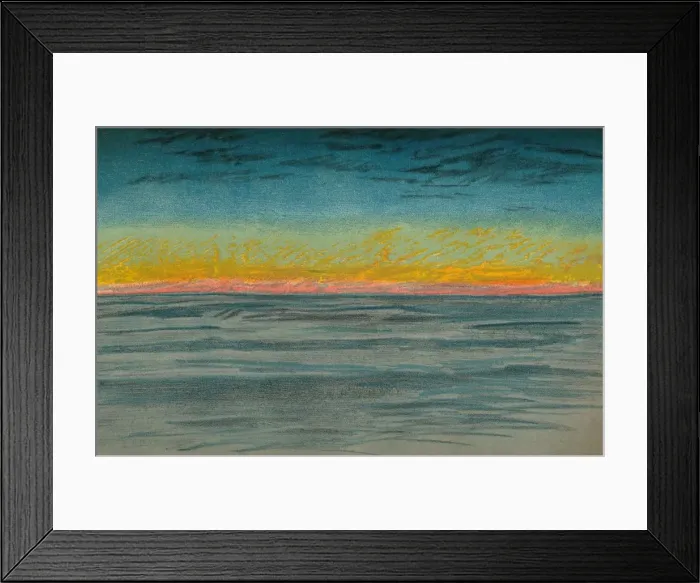 Framed Print : The Waning Polar Day, 22nd September 1893. Pastel Sketch, 1893 (1897). Artist: Fridtjof Nansen Framed Print : The Waning Polar Day, 22nd September 1893. Pastel Sketch, 1893 (1897). Artist: Fridtjof Nansen