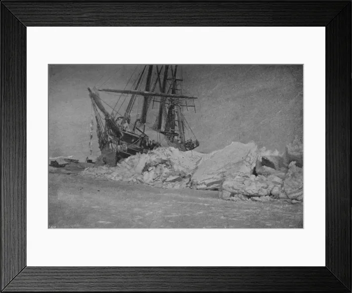 Framed Print : The Fram after an Ice-Pressure. 10 January, 1895, 1895 (1897) Framed Print : The Fram after an Ice-Pressure. 10 January, 1895, 1895 (1897)