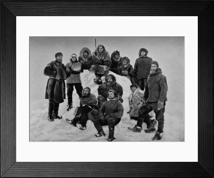 Framed Print : The Crew of the Fram after their Second Winter. About 24 February, 1895, 1895 (1897) Framed Print : The Crew of the Fram after their Second Winter. About 24 February, 1895, 1895 (1897)