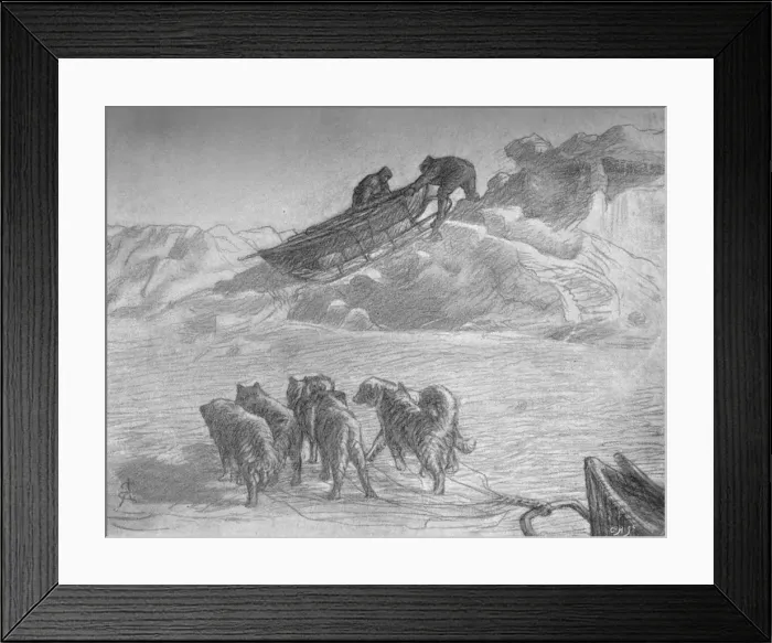 Framed Print : Over Difficult Pressure Mounds. April, 1895, (1897) Framed Print : Over Difficult Pressure Mounds. April, 1895, (1897)
