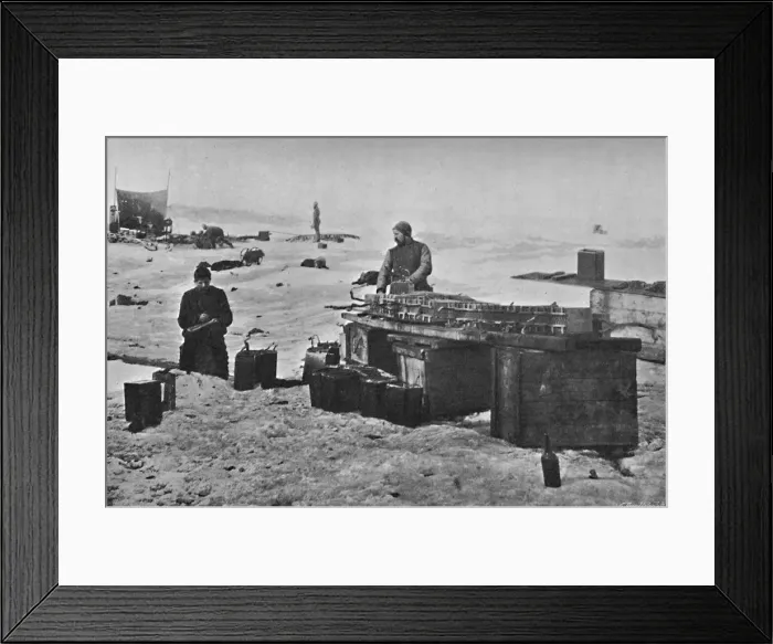 Framed Print : Cleaning the Accumulators Before Stowing Away. July, 1895, (1897) Framed Print : Cleaning the Accumulators Before Stowing Away. July, 1895, (1897)