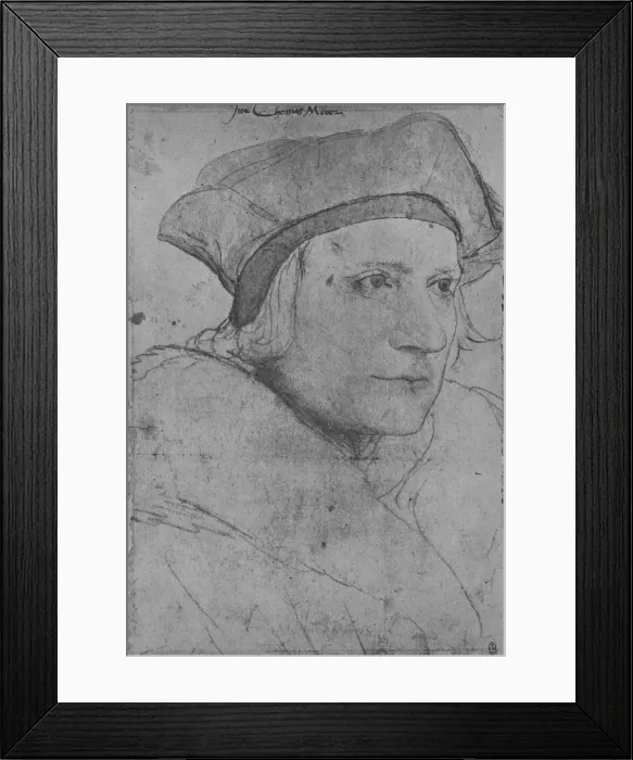 Framed Print : Sir Thomas More, 1526-1527 (1945). Artist: Hans Holbein the Younger Framed Print : Sir Thomas More, 1526-1527 (1945). Artist: Hans Holbein the Younger