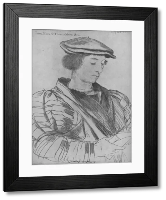Framed Print : John More the Younger, 1526-1527 (1945). Artist: Hans Holbein the Younger Framed Print : John More the Younger, 1526-1527 (1945). Artist: Hans Holbein the Younger