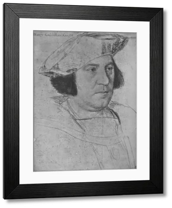 Framed Print : Sir Henry Guildford, 1527 (1945). Artist: Hans Holbein the Younger Framed Print : Sir Henry Guildford, 1527 (1945). Artist: Hans Holbein the Younger