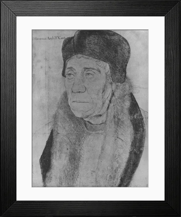 Framed Print : William Warham, Archbishop of Canterbury, 1527 (1945). Artist: Hans Holbein the Younger Framed Print : William Warham, Archbishop of Canterbury, 1527 (1945). Artist: Hans Holbein the Younger