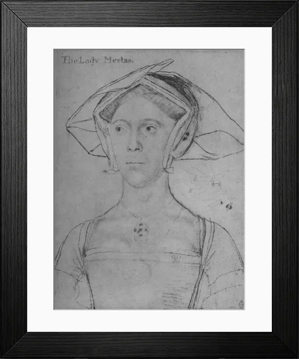 Framed Print : Joan, Lady Meutas, c1536-1543 (1945). Artist: Hans Holbein the Younger Framed Print : Joan, Lady Meutas, c1536-1543 (1945). Artist: Hans Holbein the Younger