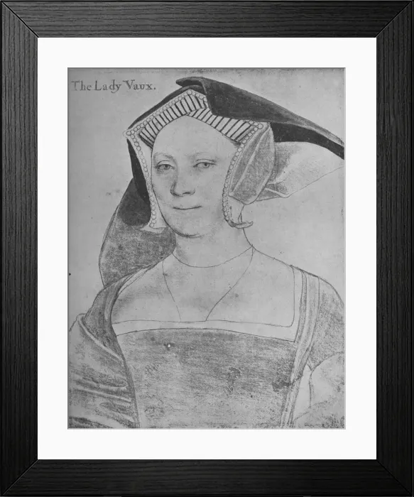 Framed Print : Elizabeth, Lady Vaux, c1536 (1945). Artist: Hans Holbein the Younger Framed Print : Elizabeth, Lady Vaux, c1536 (1945). Artist: Hans Holbein the Younger
