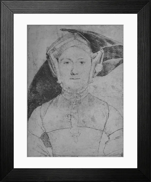 Framed Print : A Lady: Unknown, c1532-1543 (1945). Artist: Hans Holbein the Younger Framed Print : A Lady: Unknown, c1532-1543 (1945). Artist: Hans Holbein the Younger