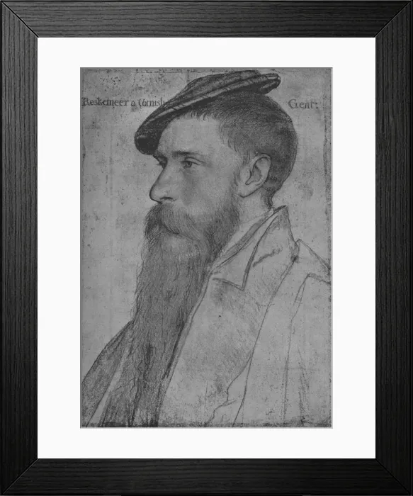 Framed Print : William Reskimer, c1532-1534 (1945). Artist: Hans Holbein the Younger Framed Print : William Reskimer, c1532-1534 (1945). Artist: Hans Holbein the Younger