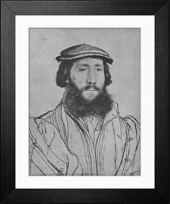 Framed Print : A Gentleman: Unknown, c1535 (1945). Artist: Hans Holbein the Younger Framed Print : A Gentleman: Unknown, c1535 (1945). Artist: Hans Holbein the Younger