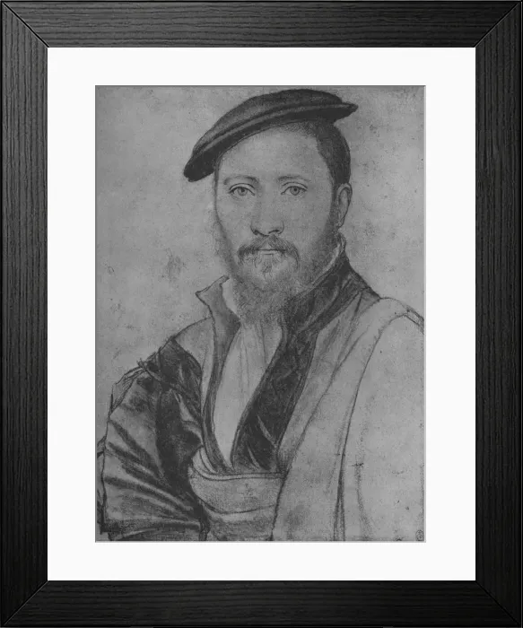 Framed Print : A Gentleman: Unknown, 1535 (1945). Artist: Hans Holbein the Younger Framed Print : A Gentleman: Unknown, 1535 (1945). Artist: Hans Holbein the Younger