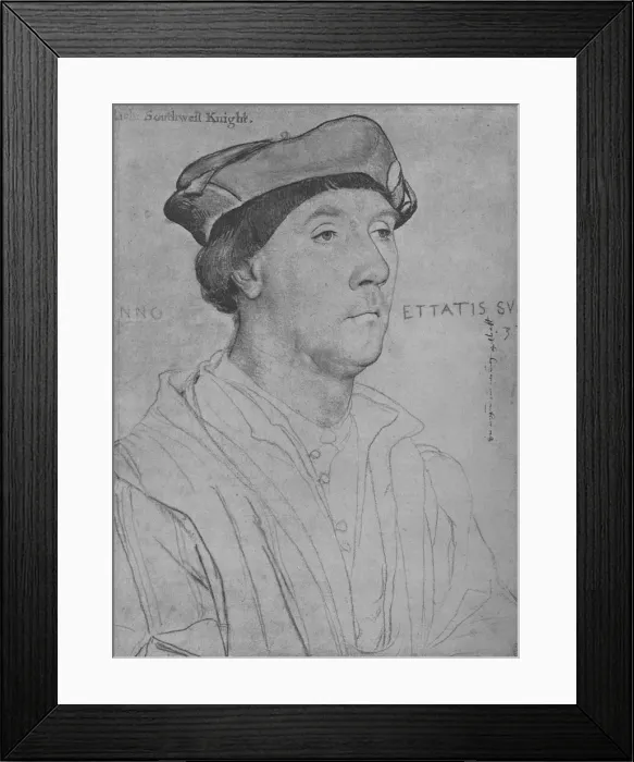 Framed Print : Sir Richard Southwell, 1536 (1945). Artist: Hans Holbein the Younger Framed Print : Sir Richard Southwell, 1536 (1945). Artist: Hans Holbein the Younger