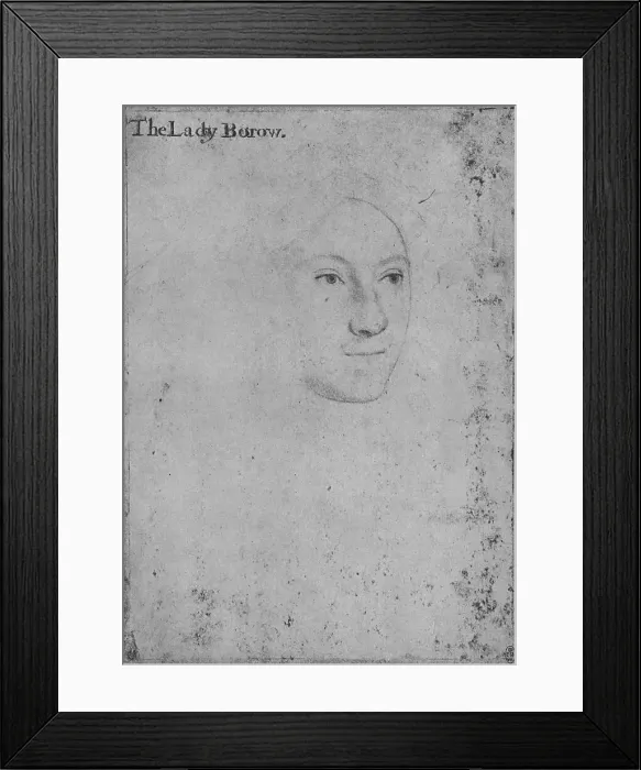 Framed Print : Alice London, Lady Borough, c1541 (1945). Artist: Hans Holbein the Younger Framed Print : Alice London, Lady Borough, c1541 (1945). Artist: Hans Holbein the Younger