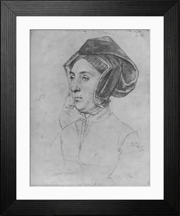 Framed Print : A Lady: Unknown, c1532-1543 (1945). Artist: Hans Holbein the Younger Framed Print : A Lady: Unknown, c1532-1543 (1945). Artist: Hans Holbein the Younger