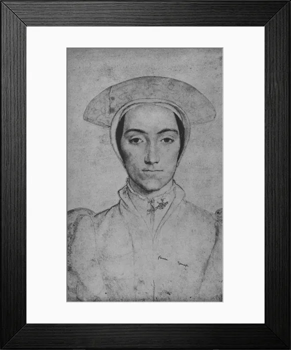 Framed Print : A Lady: Unknown, c1532-1543 (1945). Artist: Hans Holbein the Younger