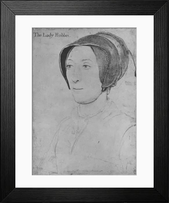 Framed Print : Elizabeth Hoby, c1532-1543 (1945). Artist: Hans Holbein the Younger Framed Print : Elizabeth Hoby, c1532-1543 (1945). Artist: Hans Holbein the Younger