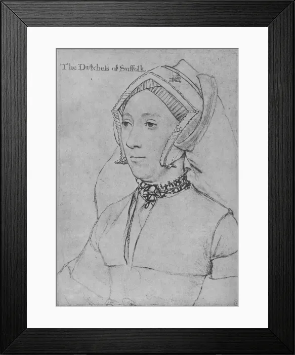 Framed Print : Catherine Willoughby, c1532-1543 (1945). Artist: Hans Holbein the Younger Framed Print : Catherine Willoughby, c1532-1543 (1945). Artist: Hans Holbein the Younger