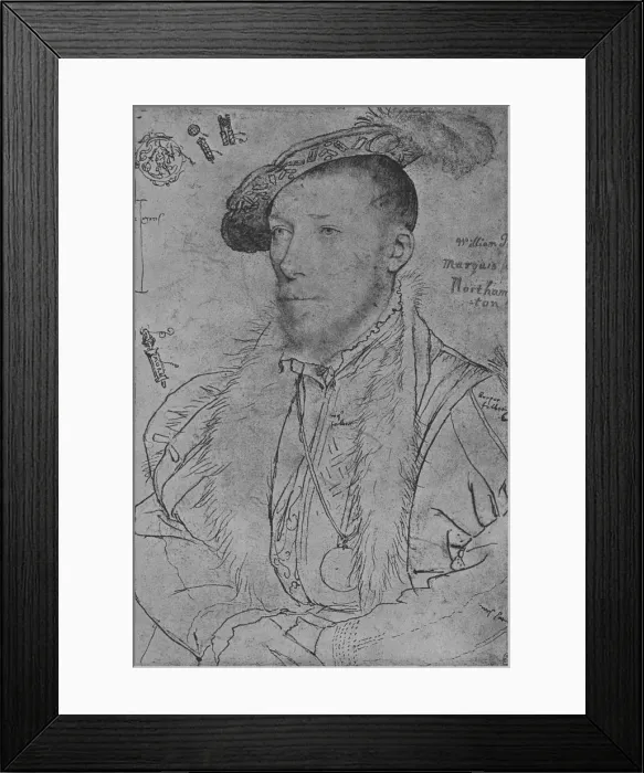 Framed Print : William Parr, Marquess of Northampton, c1538-1542 (1945). Artist: Hans Holbein the Younger Framed Print : William Parr, Marquess of Northampton, c1538-1542 (1945). Artist: Hans Holbein the Younger