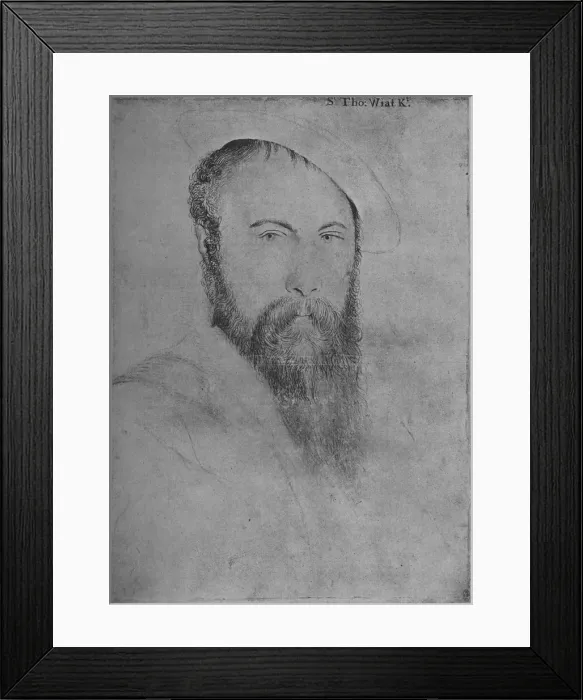 Framed Print : Sir Thomas Wyatt (Copy), c1535-1553 (1945). Artist: Hans Holbein the Younger Framed Print : Sir Thomas Wyatt (Copy), c1535-1553 (1945). Artist: Hans Holbein the Younger