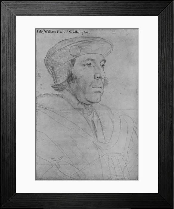Framed Print : William Fitzwilliam, Earl of Southampton, c1536-1540 (1945). Artist: Hans Holbein the Younger Framed Print : William Fitzwilliam, Earl of Southampton, c1536-1540 (1945). Artist: Hans Holbein the Younger