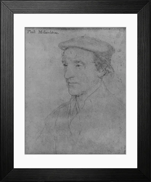 Framed Print : A Man: Unknown, c1532-1543 (1945). Artists: Hans Holbein the Younger, Unknown Framed Print : A Man: Unknown, c1532-1543 (1945). Artists: Hans Holbein the Younger, Unknown