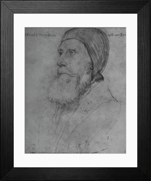 Framed Print : John Russell, Earl of Bedford, c1532-1543 (1945). Artist: Hans Holbein the Younger Framed Print : John Russell, Earl of Bedford, c1532-1543 (1945). Artist: Hans Holbein the Younger